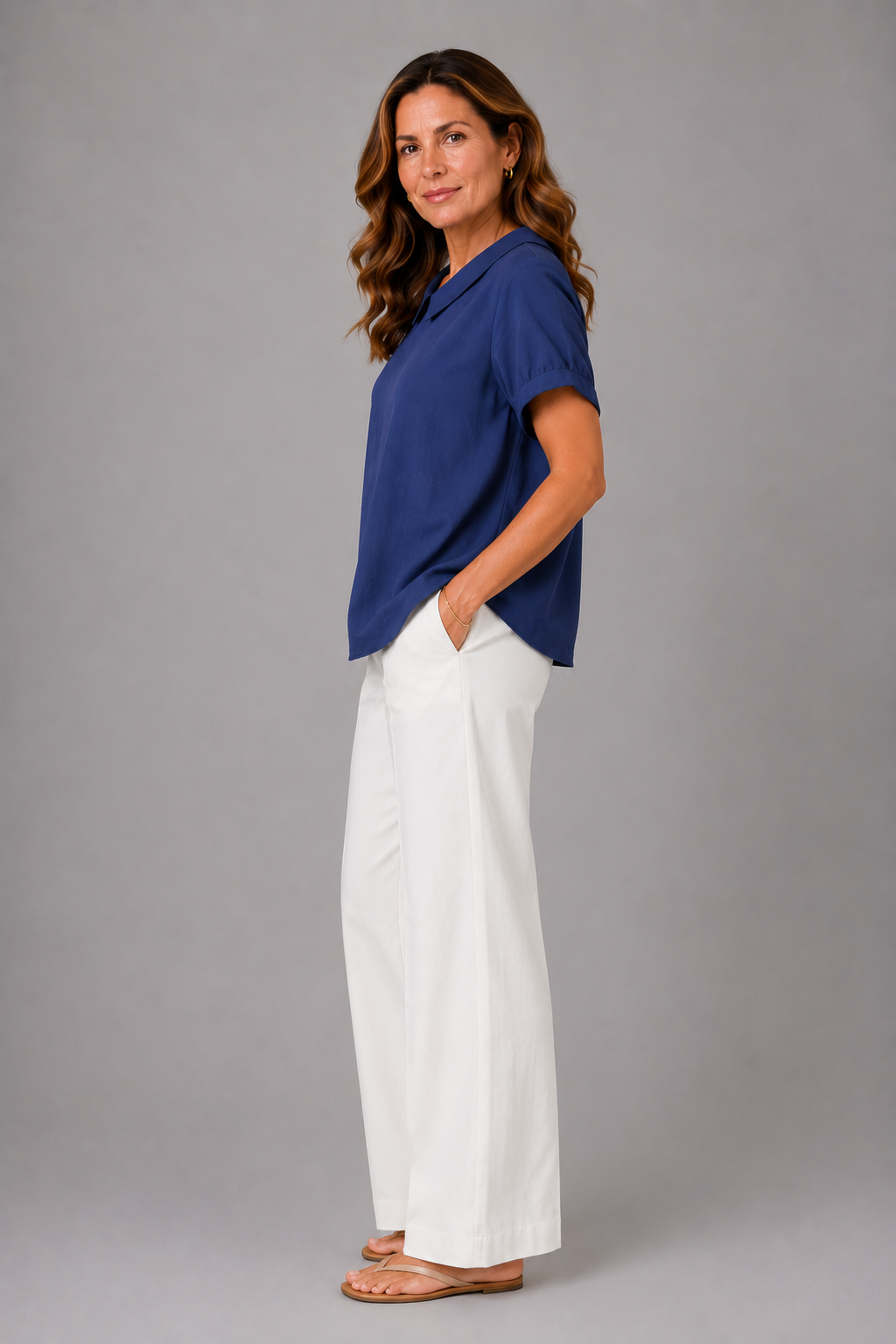 Elegant Blue Top