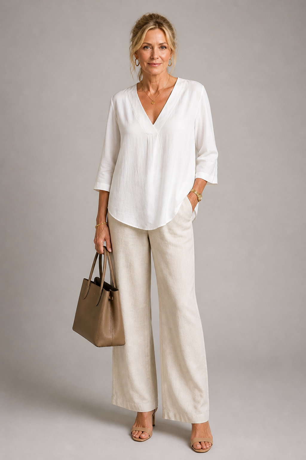 Beige Comfort Top