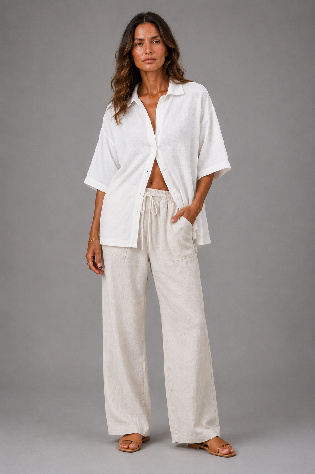 Cream Knit Top