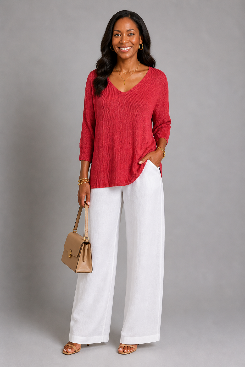 Ruby Gebreide Top