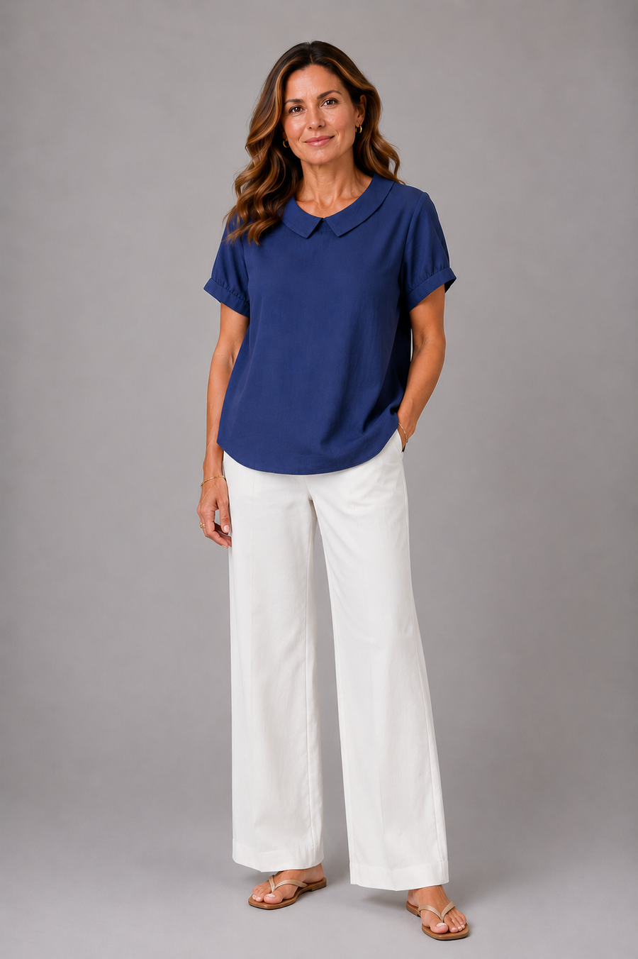 Elegant Blue Top