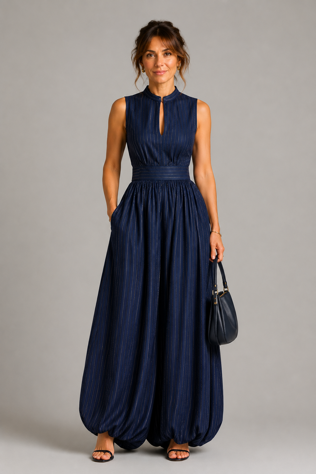 Midnight Stripe Jumpsuit