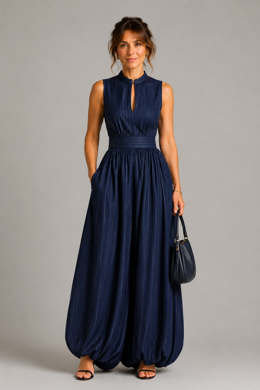 Midnight Stripe Jumpsuit