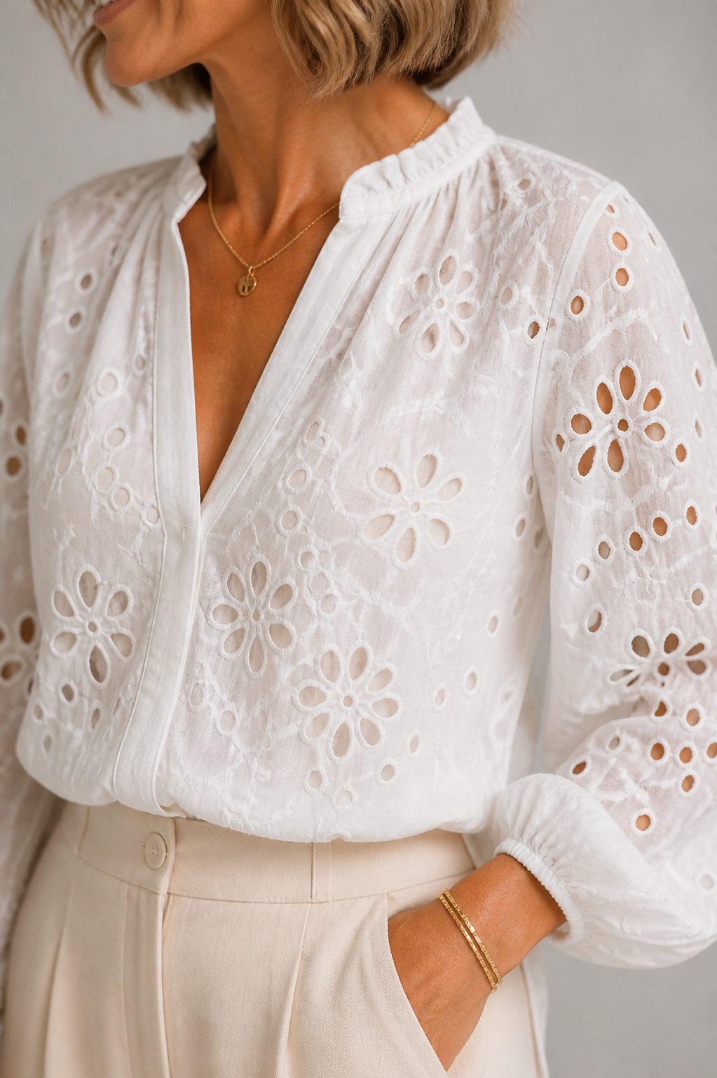 Ivory Lace Blouse