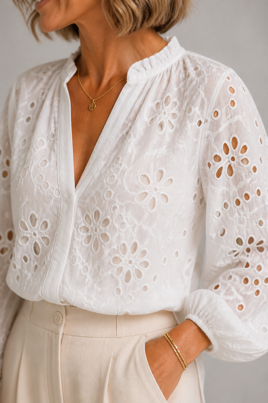 Ivory Lace Blouse