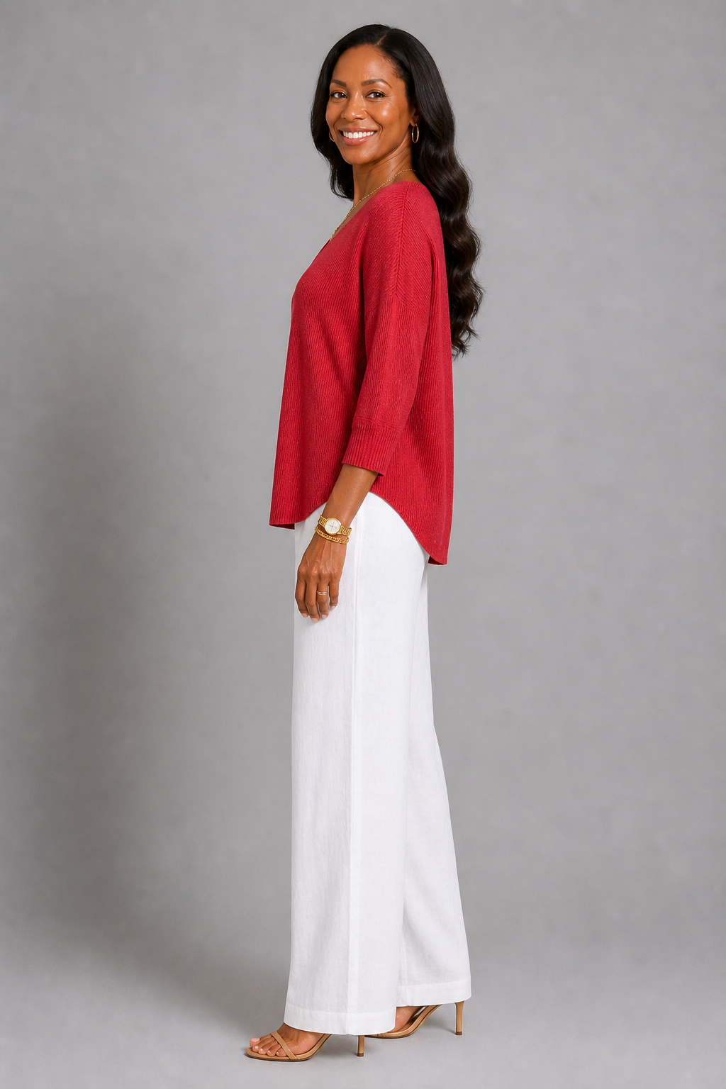 Ruby Gebreide Top