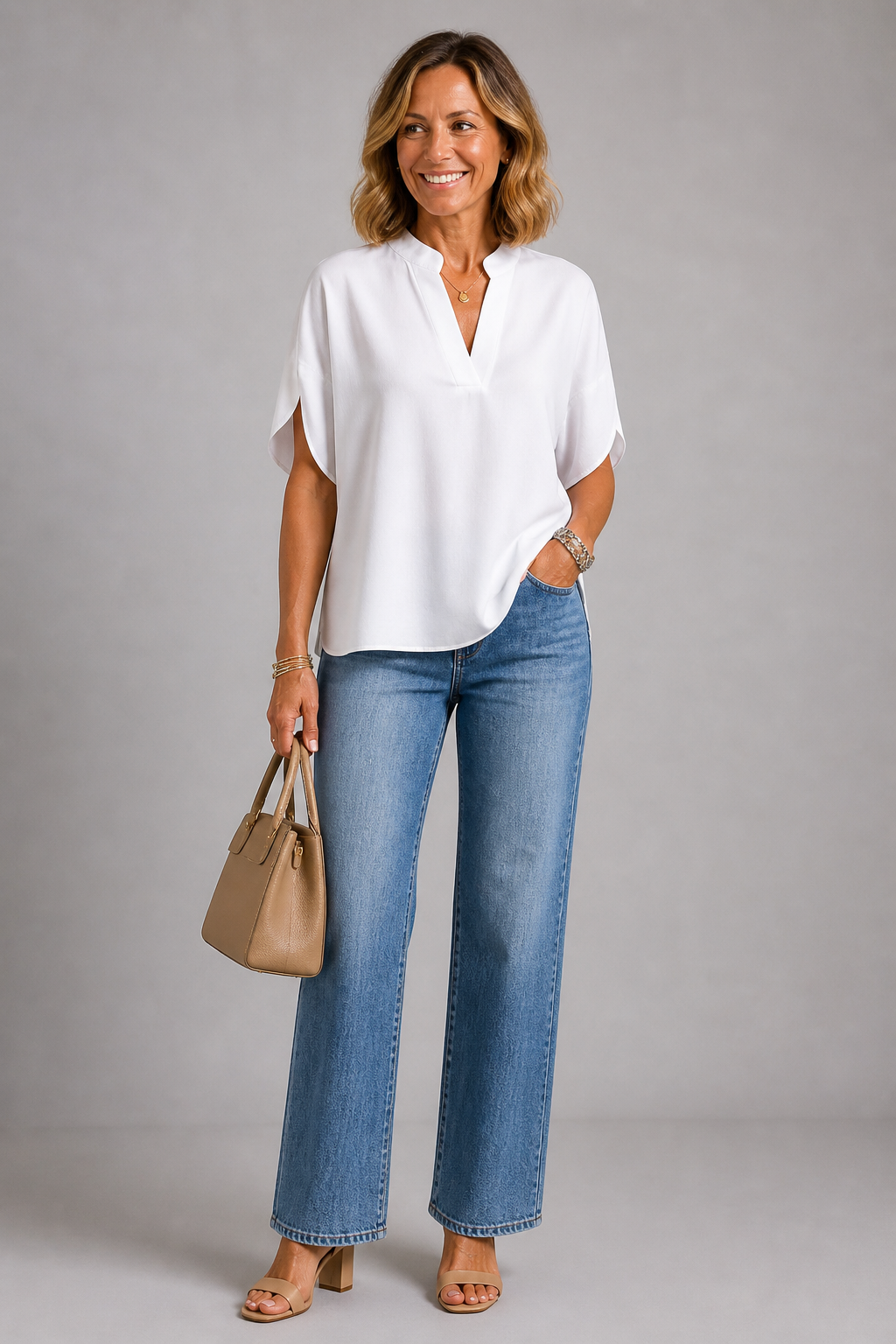 Relaxed White Top