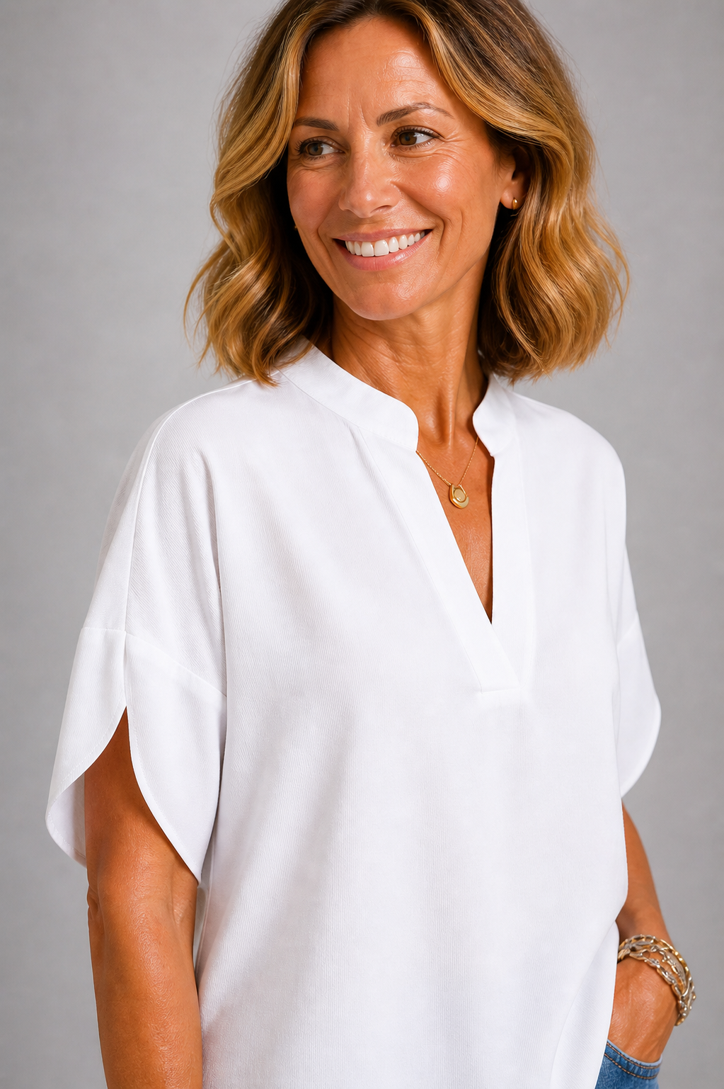 Relaxed White Top