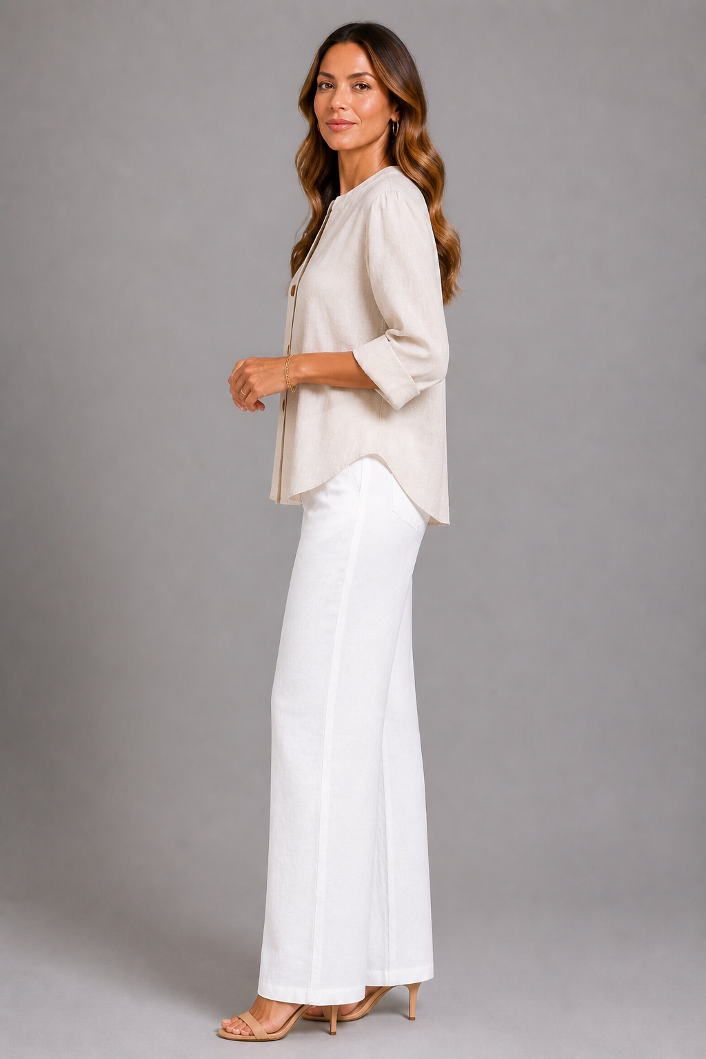 Ivory Minimal Blouse