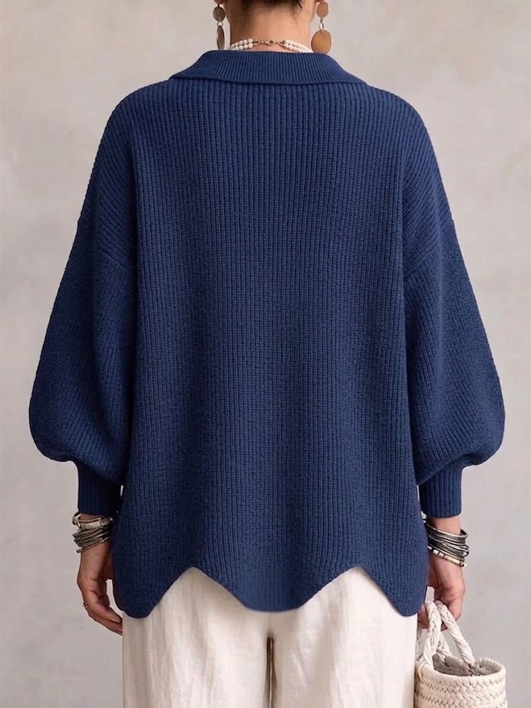 Isabelle | Oversized Vest met Grote Metalen Knopen
