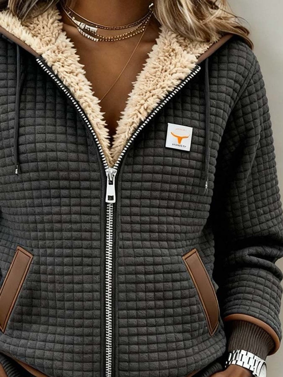 Silvana™ | Sherpa-Voering Gevoerde Rits-Hoodie Jas