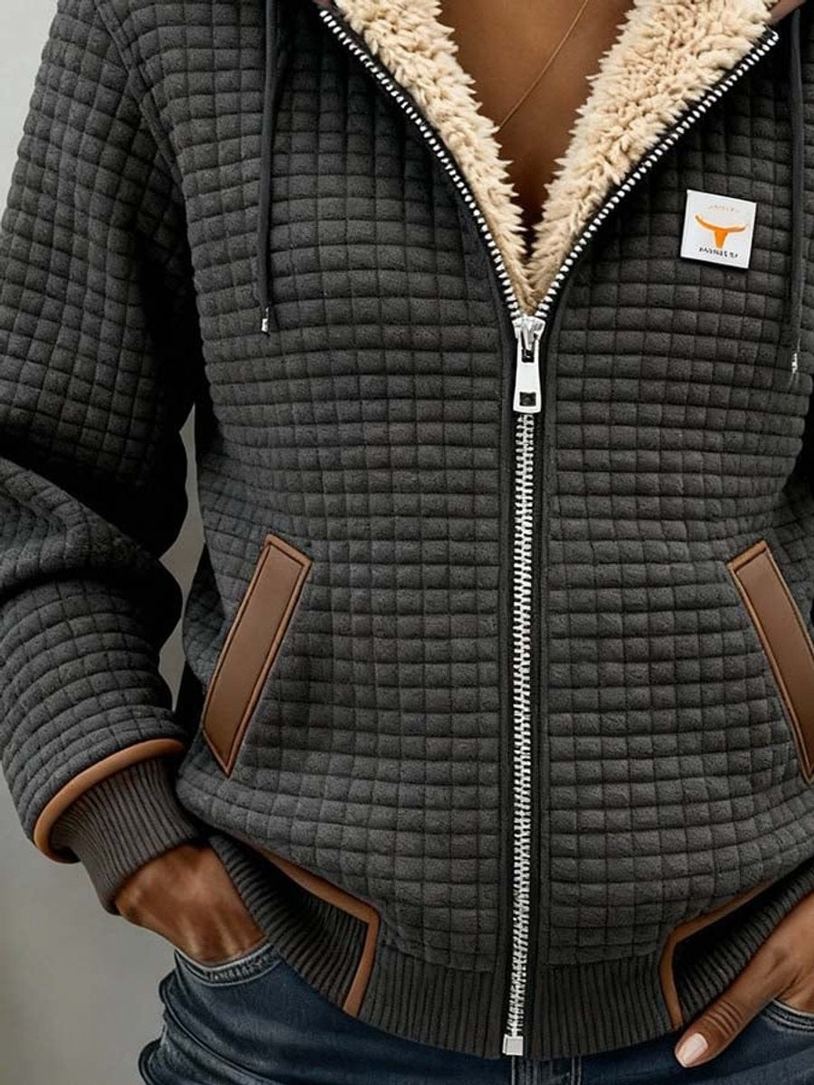 Silvana™ | Sherpa-Voering Gevoerde Rits-Hoodie Jas